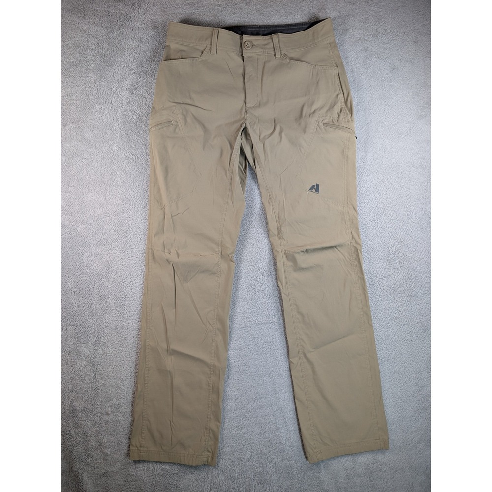 Eddie Bauer Mens First Ascent Guide Pro Pants 34x36 Tan Khaki Hiking Outdoor